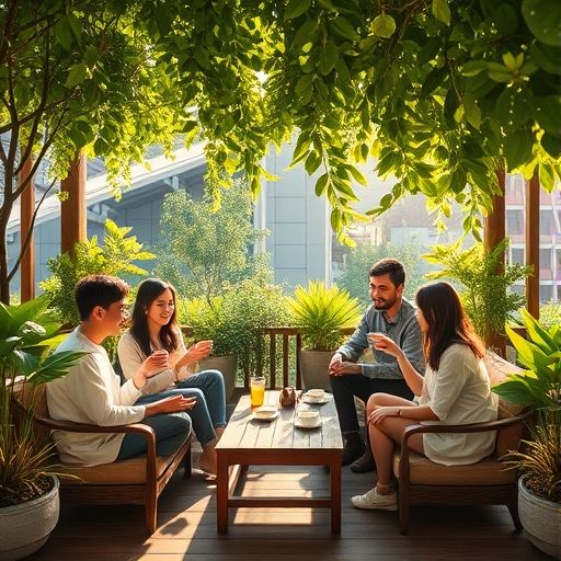 广州品茶工作室户外茶会场景