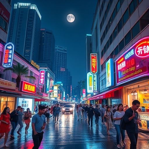 广州天河区夜景