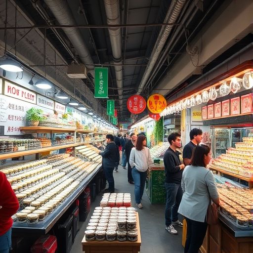 广州茶叶市场热闹场景