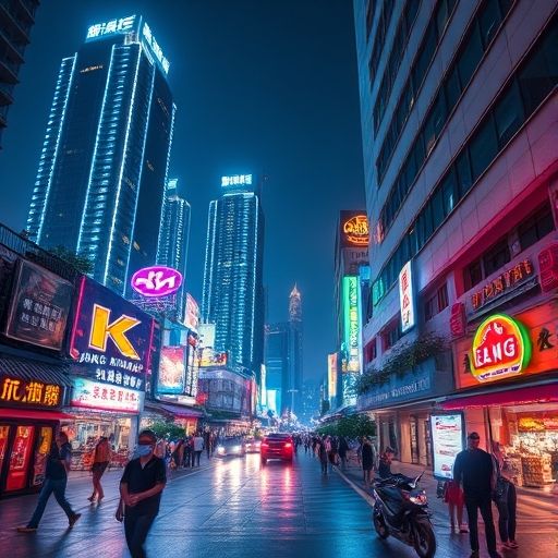 广州天河区夜景