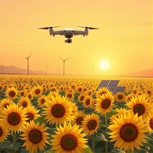 葵花蒲点网创意插图