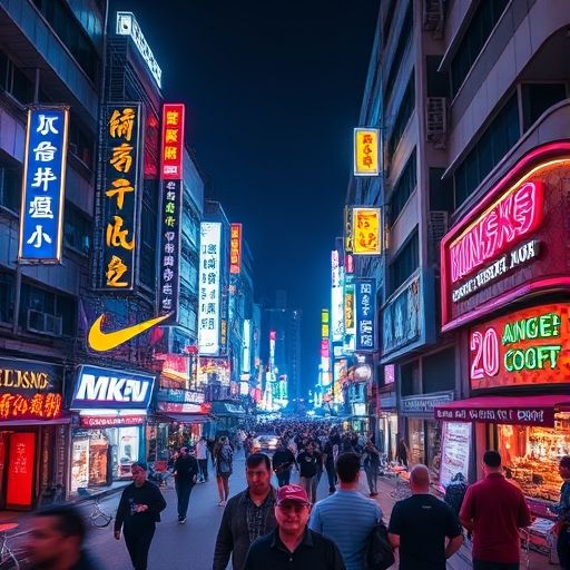 广州夜生活街景