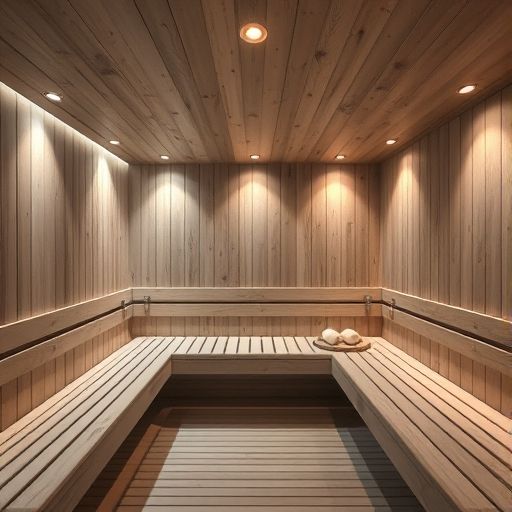 现代桑拿房内部