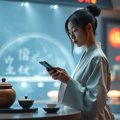 高端茶女与科技结合