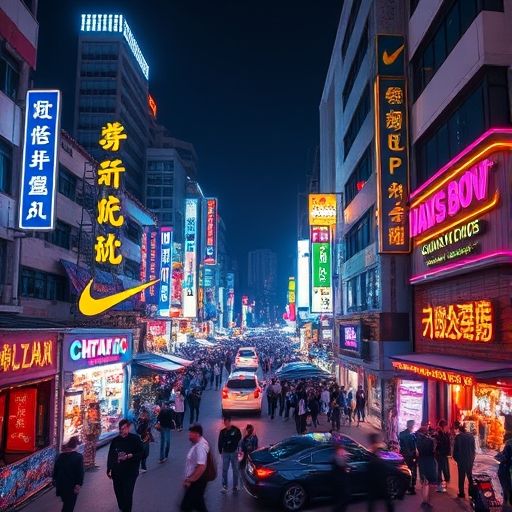 广州夜景娱乐街头