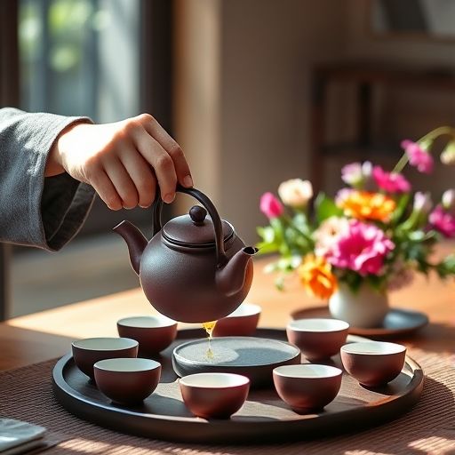 茶艺师冲泡茶叶场景