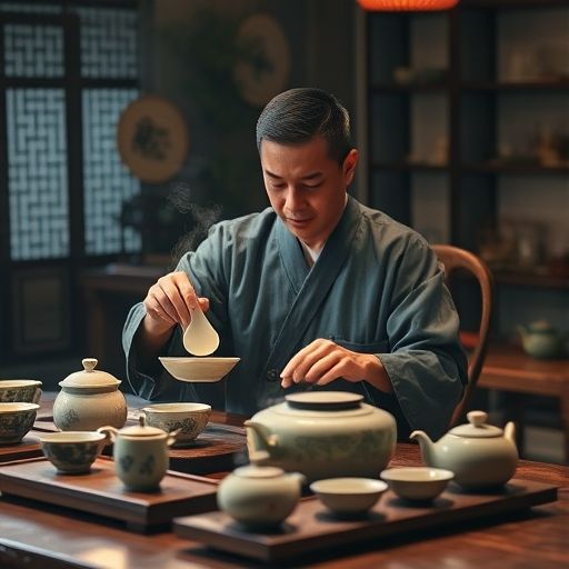 广州品茶工作室茶艺师泡茶场景