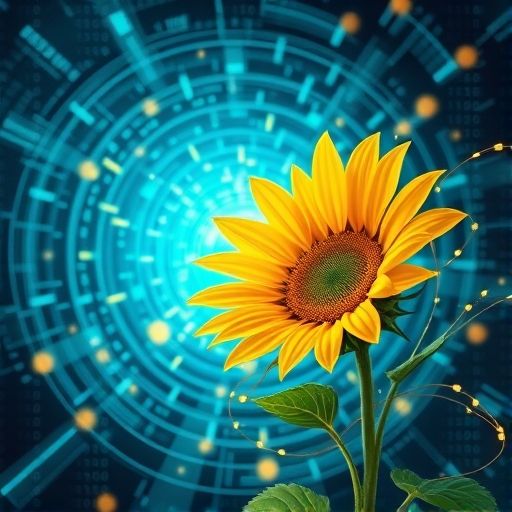 葵花蒲点网艺术插图