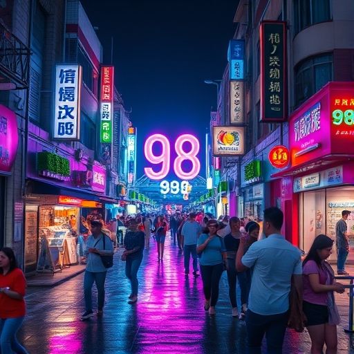 白云98场街头夜景