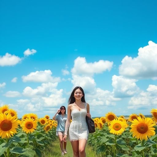 佛山葵花田游客