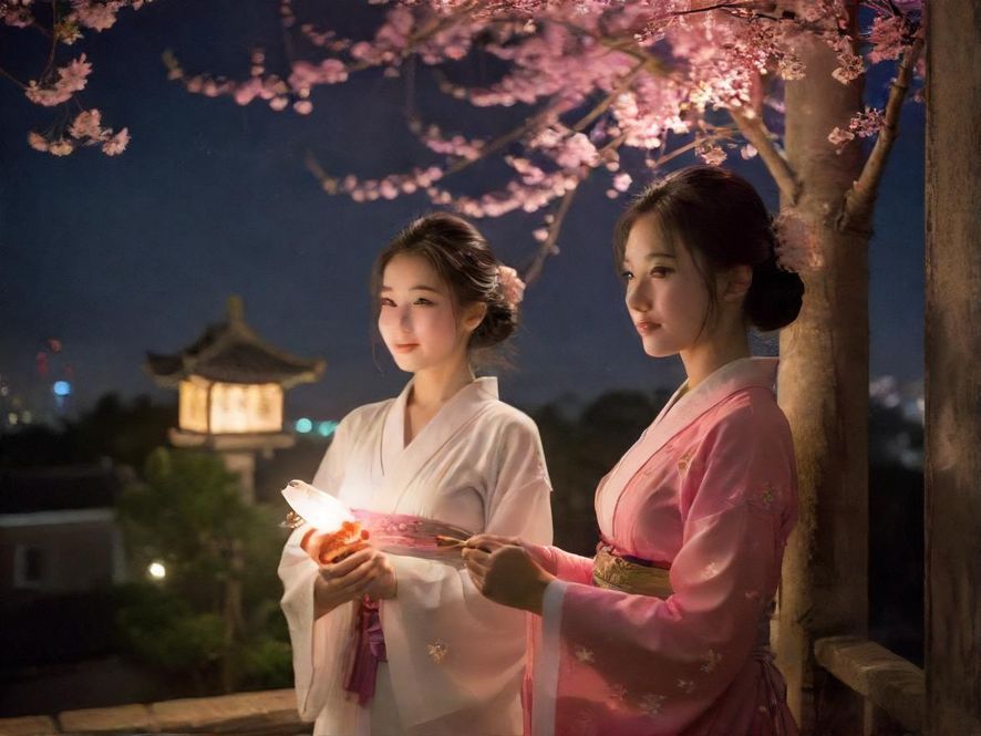 夜色下的城市夜场门口